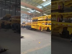 Multifunctioneel platbed half-trailer met dienblad